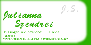 julianna szendrei business card